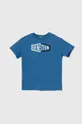 niebieski United Colors of Benetton t-shirt bawełniany dziecięcy Chłopięcy
