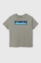 sivá Detské bavlnené tričko United Colors of Benetton Chlapčenský