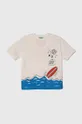 biały United Colors of Benetton t-shirt bawełniany dziecięcy X Peanuts Chłopięcy