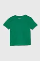 Детская хлопковая футболка United Colors of Benetton X Peanuts зелёный