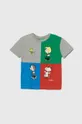 сірий Дитяча бавовняна футболка United Colors of Benetton X Peanuts Для хлопчиків