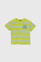 United Colors of Benetton t-shirt bawełniany dziecięcy nadruk zielony 33R9G10EO.P.Seasonal