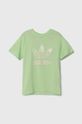 adidas Originals tricou de bumbac pentru copii imprimeu verde IR6451