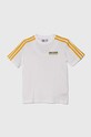 adidas Originals tricou de bumbac pentru copii imprimeu alb IN2121