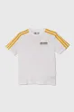 biały adidas Originals t-shirt bawełniany dziecięcy Chłopięcy