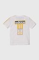 adidas Originals tricou de bumbac pentru copii IN2121 alb SS24
