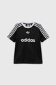 adidas Originals tricou copii print negru IT7882
