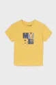 rumena Otroška bombažna majica Mayoral Fantovski