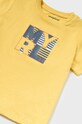 Αγορίστικα Μωρό βαμβακερό μπλουζάκι Mayoral 106.3K.Baby.PPYH κίτρινο