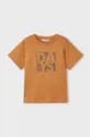 oranžna Otroška bombažna kratka majica Mayoral Fantovski