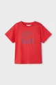 czerwony Mayoral t-shirt bawełniany dziecięcy Chłopięcy