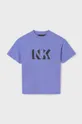 Детская хлопковая футболка Mayoral фиолетовой