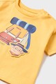 Chłopiec Mayoral t-shirt bawełniany niemowlęcy 1020.3C.Baby.PPYH żółty