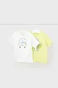 zielony Mayoral t-shirt bawełniany niemowlęcy 2-pack Chłopięcy