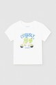 Bavlněné dětské tričko Mayoral kulatý bílá 1026.3K.Baby.PPYH