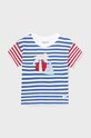 Mayoral t-shirt bawełniany niemowlęcy wzorzyste niebieski 1027.3K.Baby.PPYH