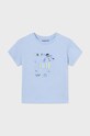 Bavlněné dětské tričko Mayoral potisk modrá 1030.3M.Baby.PPYH