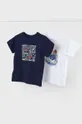 темно-синій Дитяча бавовняна футболка Mayoral 2-pack Для хлопчиків