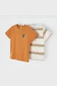 πορτοκαλί Παιδικό βαμβακερό μπλουζάκι Mayoral 2-pack Για αγόρια