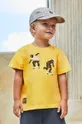 żółty Mayoral t-shirt bawełniany dziecięcy kod QR do gry Chłopięcy