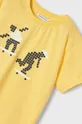 żółty Mayoral t-shirt bawełniany dziecięcy kod QR do gry