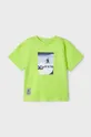 зелёный Детская хлопковая футболка Mayoral Для мальчиков