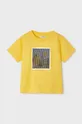 žltá Detské bavlnené tričko Mayoral Chlapčenský