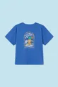 Дитяча бавовняна футболка Mayoral блакитний