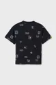 Mayoral t-shirt bawełniany dziecięcy czarny