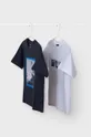granatowy Mayoral t-shirt bawełniany dziecięcy 2-pack Chłopięcy