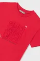 czerwony Mayoral t-shirt bawełniany dziecięcy