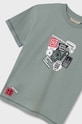 Mayoral t-shirt bawełniany dziecięcy turkusowy 6044.7F.Junior.PPYH