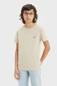 beżowy Levi's t-shirt bawełniany dziecięcy Chłopięcy
