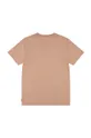 Otroška bombažna kratka majica Levi's oranžna