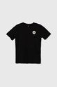 Converse t-shirt bawełniany dziecięcy nadruk czarny 9C9506