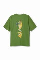 Băieți Desigual tricou de bumbac pentru copii 24SBTK13 verde