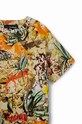 Desigual t-shirt bawełniany dziecięcy multicolor 24SBTK12
