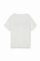 Otroška bombažna kratka majica Desigual bela