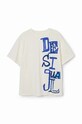 Desigual t-shirt bawełniany dziecięcy 24SBTK07 biały SS24