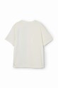 Chłopiec Desigual t-shirt bawełniany dziecięcy 24SBTK07 biały