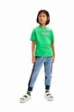 zelená Detské bavlnené tričko Desigual Chlapčenský