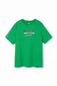 Дитяча бавовняна футболка Desigual зелений