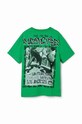 Băieți Desigual tricou de bumbac pentru copii 24SBTK06 verde