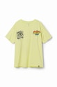 Detské bavlnené tričko Desigual bavlna žltá 24SBTK02