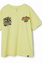 Chlapec Detské bavlnené tričko Desigual 24SBTK02 žltá