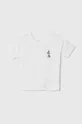 bela Otroška bombažna kratka majica Abercrombie & Fitch Fantovski