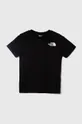 črna Otroška bombažna kratka majica The North Face REDBOX TEE (BACK BOX GRAPHIC) Fantovski