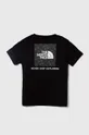 Παιδικό βαμβακερό μπλουζάκι The North Face REDBOX TEE (BACK BOX GRAPHIC) μαύρο