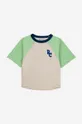 Otroška bombažna majica z dolgimi rokavi Bobo Choses zelena