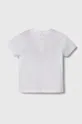 Μωρό βαμβακερό μπλουζάκι Guess λευκό